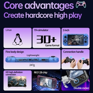 RG50XX 5-Inch Retro Handheld <strong>Game</strong> Console Linux System Built in 15000+ <strong>Games</strong>(Black) - Product Image 2