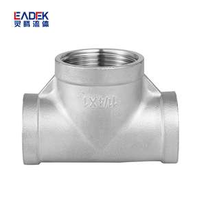 Ready to Ship No Sand <strong>Hole</strong> Casting 1/2&quot; 1&quot; <strong>SS</strong> Stainless Smooth Male Threaded Reducing Tee - Product Image 3