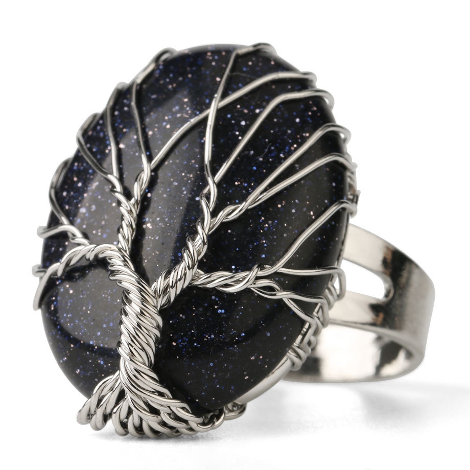Bleu goldstone-Argent