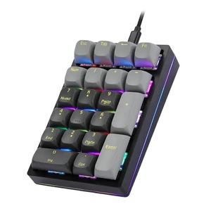 דרמושארק K3 מקלדת מכנית מספרית RGB חוטית 21 מקשים החלפה חמה מקלדות משחק מתג כחול/אדום