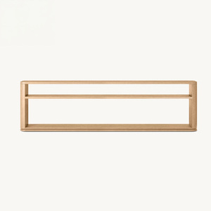 طاولة كونسول RH Ciro منخفضة، بتصميم خشبي فاتح مع رفين مفتوحين، طاولة عصرية للمدخل أو بجانب الأريكة للتخزين في غرفة المعيشة - Product Image 2