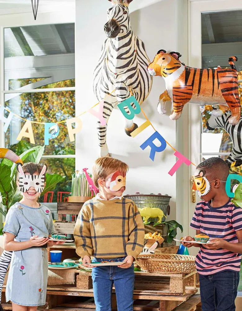 Tropische Safari Feestartikelen Set Jungle Wildlife Servies En Wilde Jungle Decoraties Voor Zomerfeest Kinderen Verjaardag