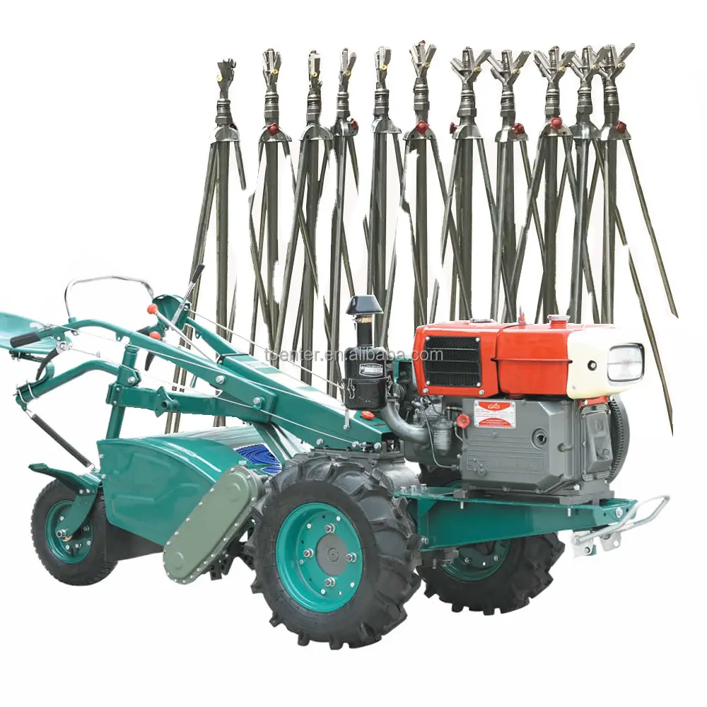 Diesel tiller for hand-supported agriculture is used for agricultural tractor cultivator pump irrigation