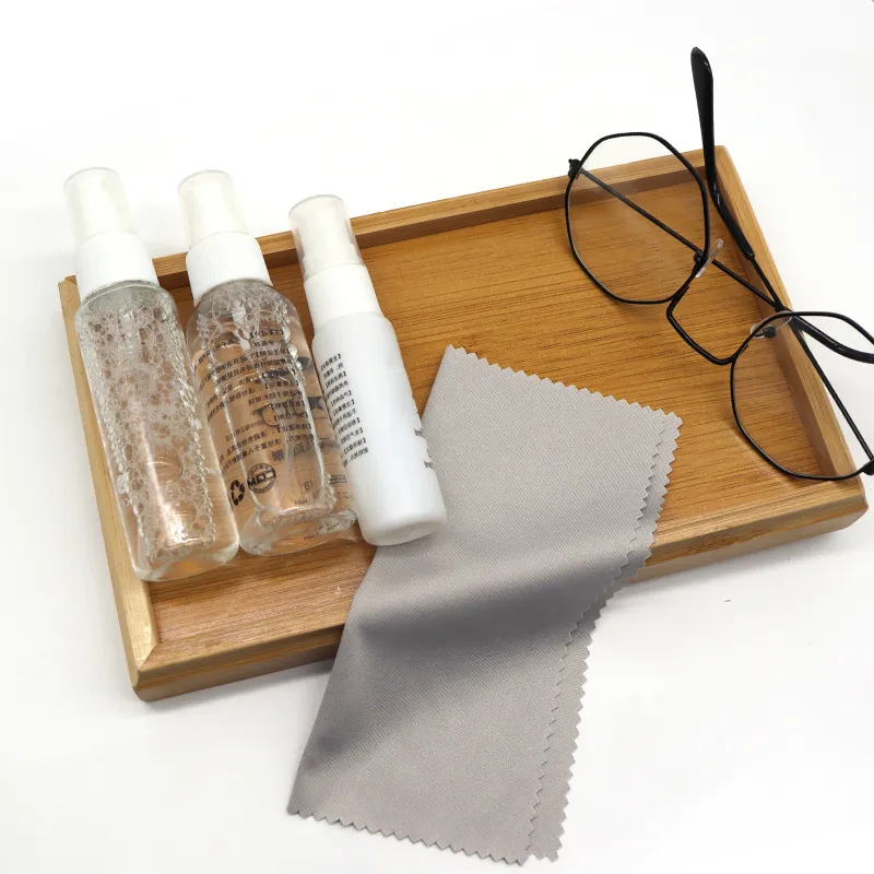 Özelleştirilmiş lens sprey gözlük temizleme spreyi ile antifogging gözlük temizleme solüsyonu seti, antifogging temizleme maddesi