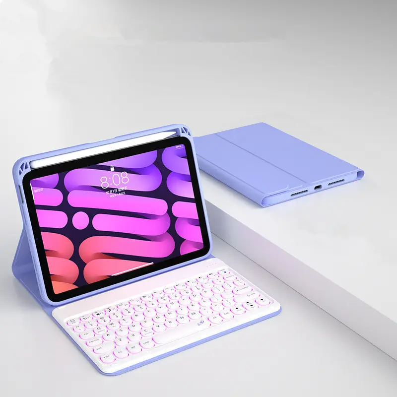 Verlichte Keyboard Case Voor Ipad 9.7 5th 6th Air 1 2 3 4 5 8th 9th 10.2 10th 10.9 10.5 Pro 11 Magic Smart Cover Spaans Portugees