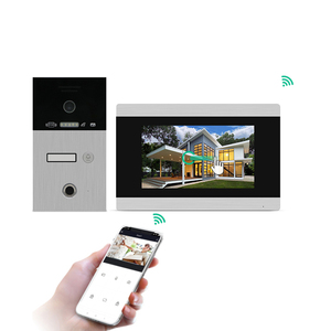 7 pollici ip sistema di telefono del portello del video citofono con impronte digitali e IC card sbloccare per 1/2/3 appartamenti - Product Image 1