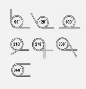 Custom 60 90 120 180 Degrees V-type Rotary Torsion Spring Steel - Product Image 2