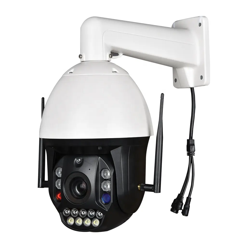 4K 8MP kablosuz WiFi PTZ kamera 40X optik Zoom 36X renkli Video ses gözetleme IP kamera insansı otomatik izleme siren alarmı