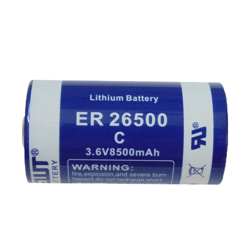 Baterai Ion Lithium 3.6V Ukuran C Baterai Lithium Er26500 8500Mah Baterai Utama