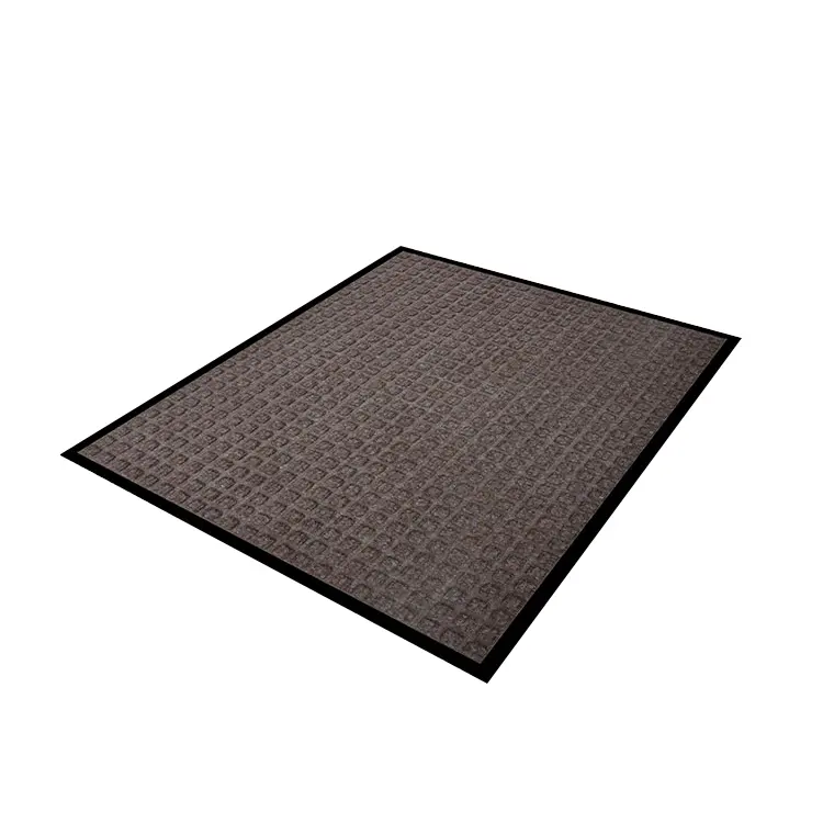 Taille personnalisée Carré Diamant Texture Polyester Dacron Matériel De Fiber De Support EN PVC D'absorption D'eau Entrée Tapis de Porte de Plancher