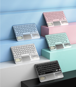 New Wireless Bluetooth Transparent <strong>Keyboard</strong> Backlit RGB LED <strong>Keyboard</strong> with <strong>Touchpad</strong> Mouse for 2024 New ipad Pro 11 12.9 13 Inch - Product Image 6