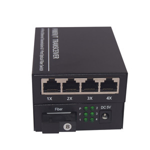 10/100M 1 fibra 4 porta Ethernet rete UTP Media Converter ricetrasmettitori Media fibra ottica Media Converter 4 porta RJ45 fibra - Product Image 2