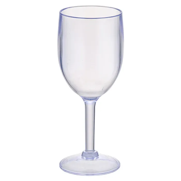Colorato stampa di marchio su ordinazione di plastica bicchiere di vino con stelo lungo per il partito