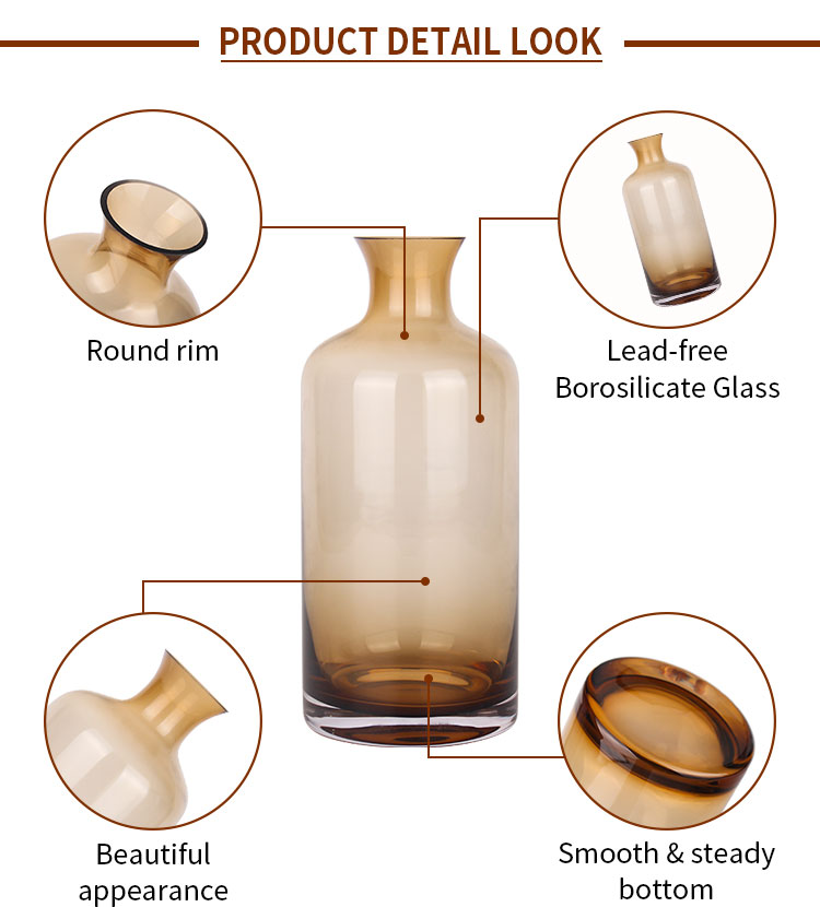 Modern Designed Colour Vase Round Luxury Crystal Vase Decorations Wedding Decoration for Wedding Flower Vase