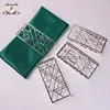 Factory Price Metal Stainless Steel Geometric Napkin Rings Paper towel ring for Wedding Hotel Dining Table Decorations