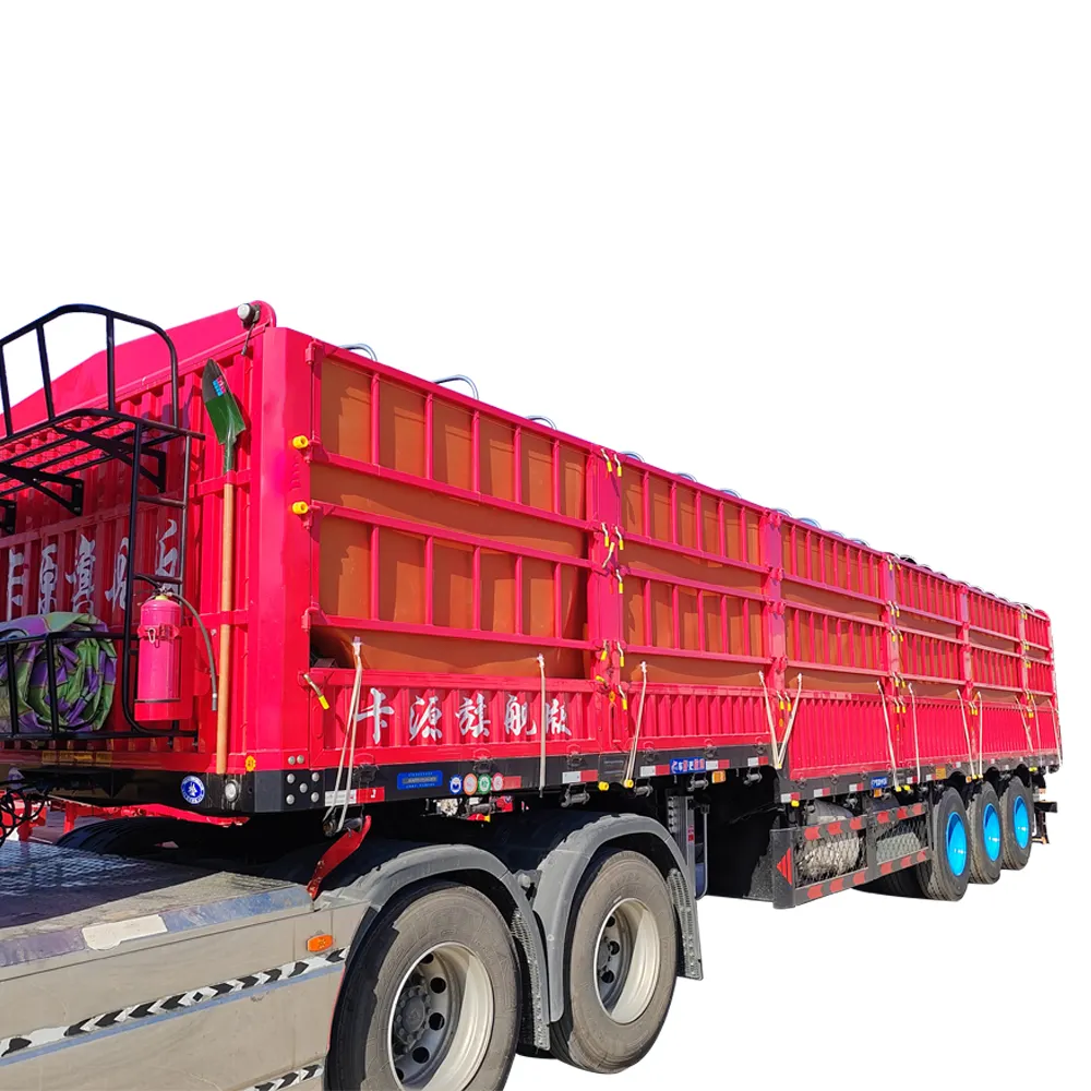 Novo reboque semi-caminhão de cerca usado para reboque de caminhão de transporte de gado reboque de transporte de gado para venda