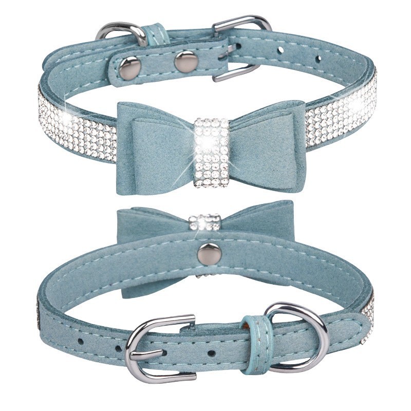 Light blue bow velvet