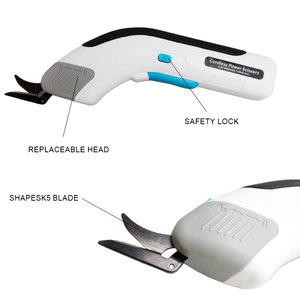 Alat pemotong gunting listrik kemasan kustom pengisian daya Usb 60w pemotong kain elektrik pemotong kardus FOB Thailand - Product Image 6