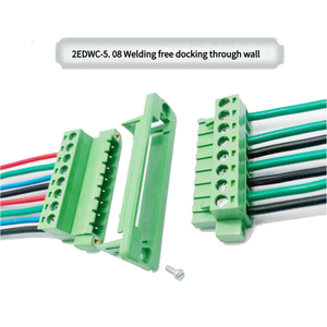 Weld-Free through Wall <strong>Terminal</strong> <strong>Block</strong> 2EDGWC-5.08 Plug-in Type Plastic Panel <strong>Fixed</strong> by Flange with Ears Screw - Product Image 4