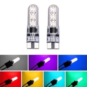 T10 Remote 5050 6SMD RGB uzaktan kumanda ile araba yan İşaretleme işık LED Strobe flaş kama lambası gümrükleme plaka işıkları - Product Image 5