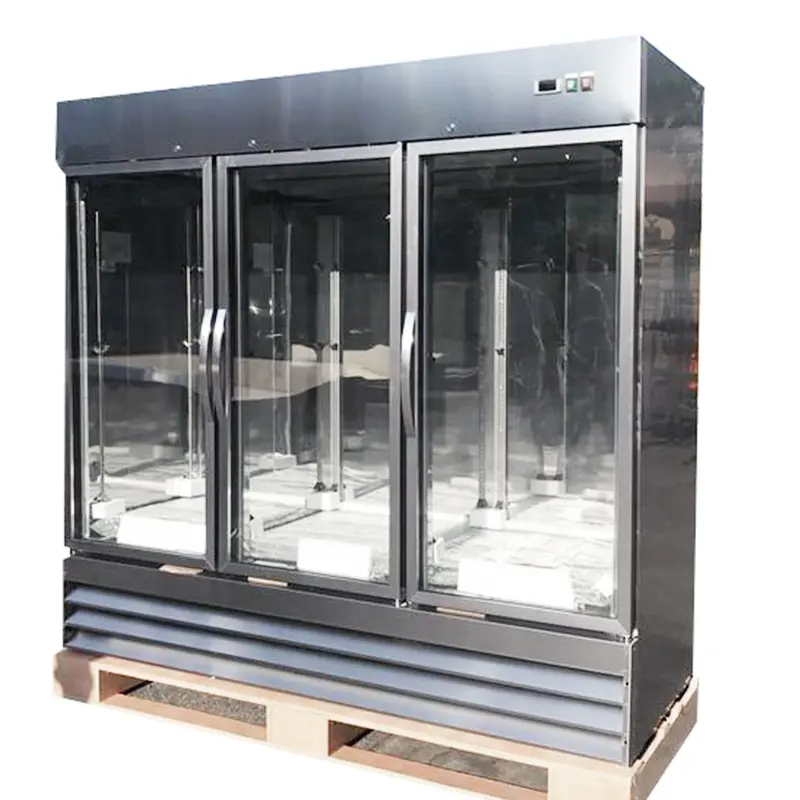 Etl certificated 3 Door Upright Commercial Refrigerators And Freezers In Stainless Steel American Style Chiller