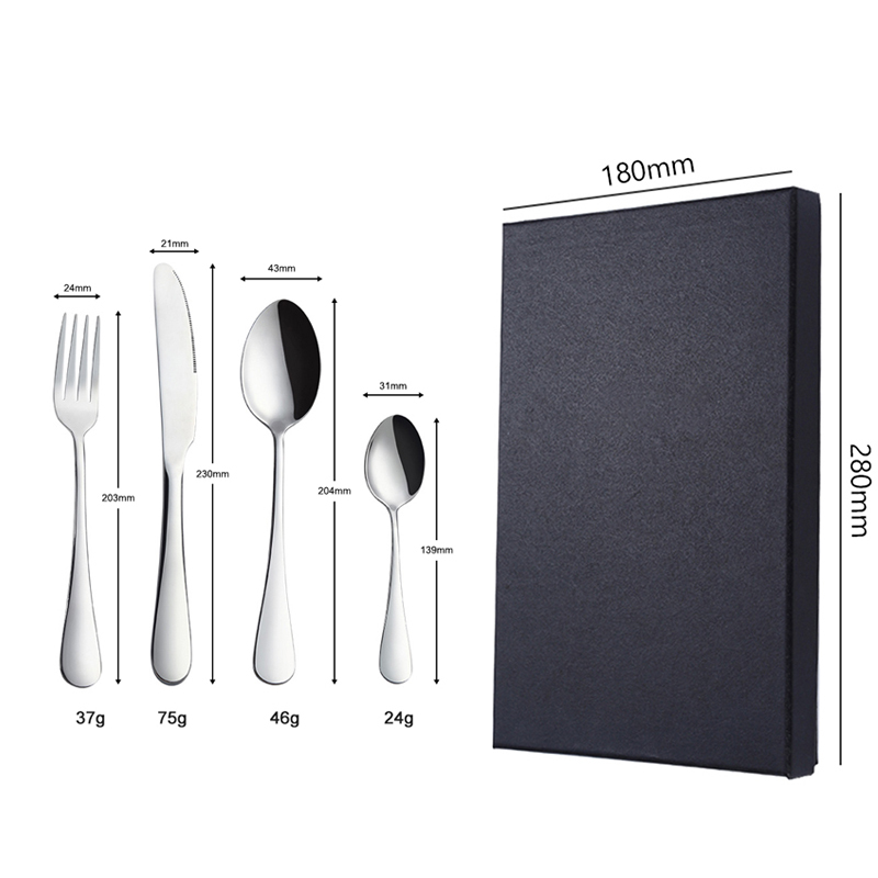 silver 4pcs+black box