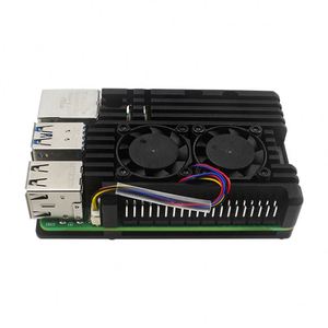 Werkseitig Original Raspberry Pi 5 Guard Shield Aluminium legierung Box Metall gehäuse mit PWM Dual-Fan Active und Passive Kühlung für Rpi5 - Product Image 5