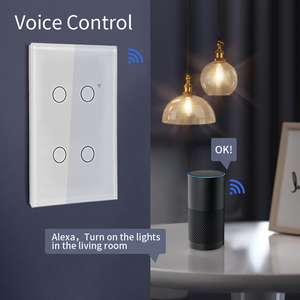 Akıllı inline abd standart anahtarı 4 gang 1 yollu app kontrollü zamanlayıcı anahtarı olmayan dokunmatik ışık wifi kablosuz akıllı anahtarı - Product Image 3