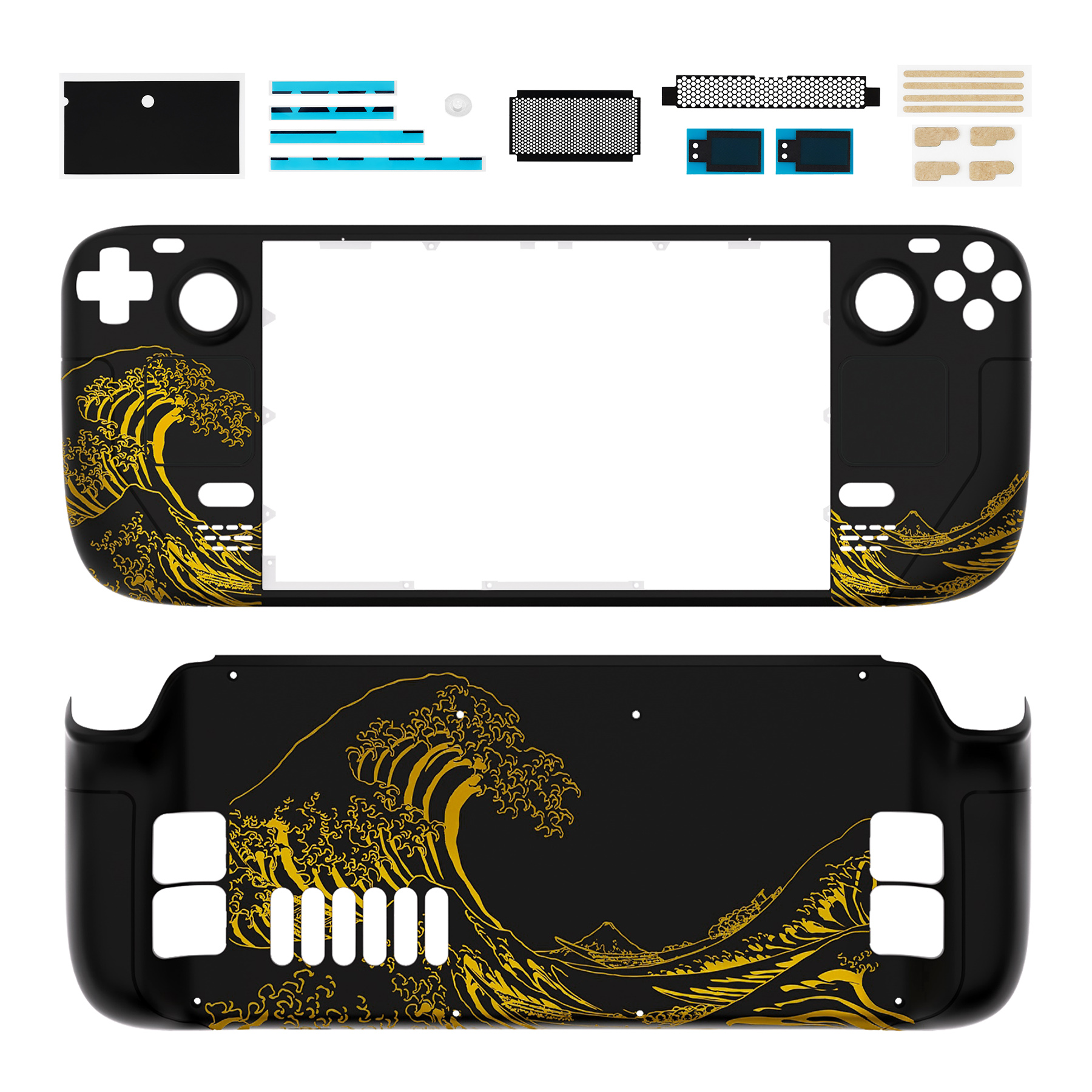 The Great GOLDEN Wave Kanagawa - Black