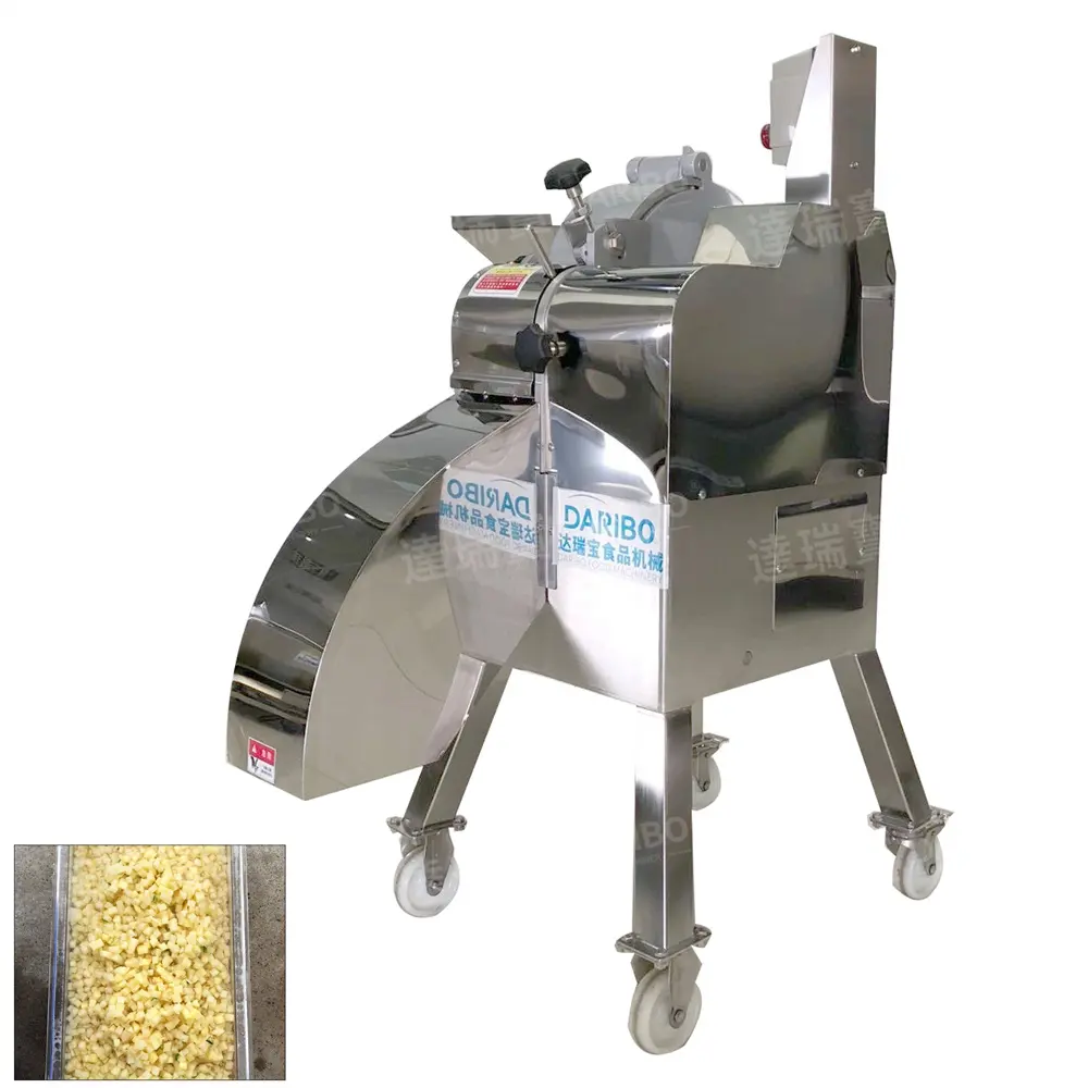 Kabarcık çay için DRB-108s küp kesme makinesi meyve ve sebze Dicer çilek şeftali avokado tatlı patates Dicer