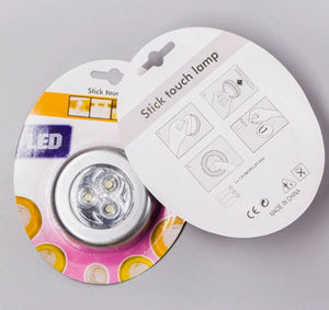小型バッテリー式3 LEDタッチライトコントロールスイッチ、最高のミニタッチスティックタップ敏感ランプライト、LEDプッシュライト - Product Image 2