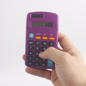Promotion benutzer definierte Logo Druckerei Finanz funktions tische Rechner Mini 8-stellige Solar Pocket able Kosten rechner - Product Image 4