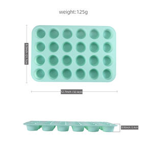 Thực phẩm cấp Silicone 24-cup hình chữ nhật bánh và muffin Pan - Product Image 2
