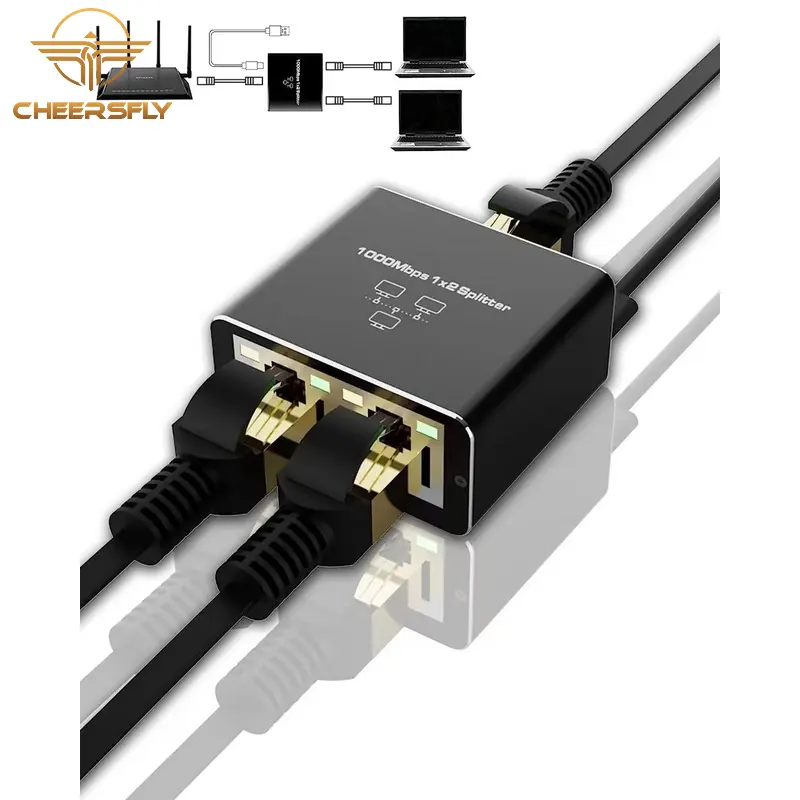 Сетевой адаптер OZHW3 RJ45 с 1 на 2 интернет-Разветвитель RJ45 удлинитель USB wifi адаптер