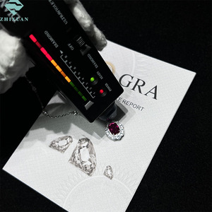 Luxury High Quality Women's 925 Silver Moissanite Diamond Necklace Lab <strong>Created</strong> Gemstone Jewelry