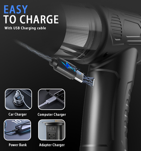 Cordless AIR Duster Replacement for Compressed Spray Gas Cans Rechargeable Blower for <strong>Computer</strong> <strong>Keyboard</strong> and Electronics Clean - Product Image 4