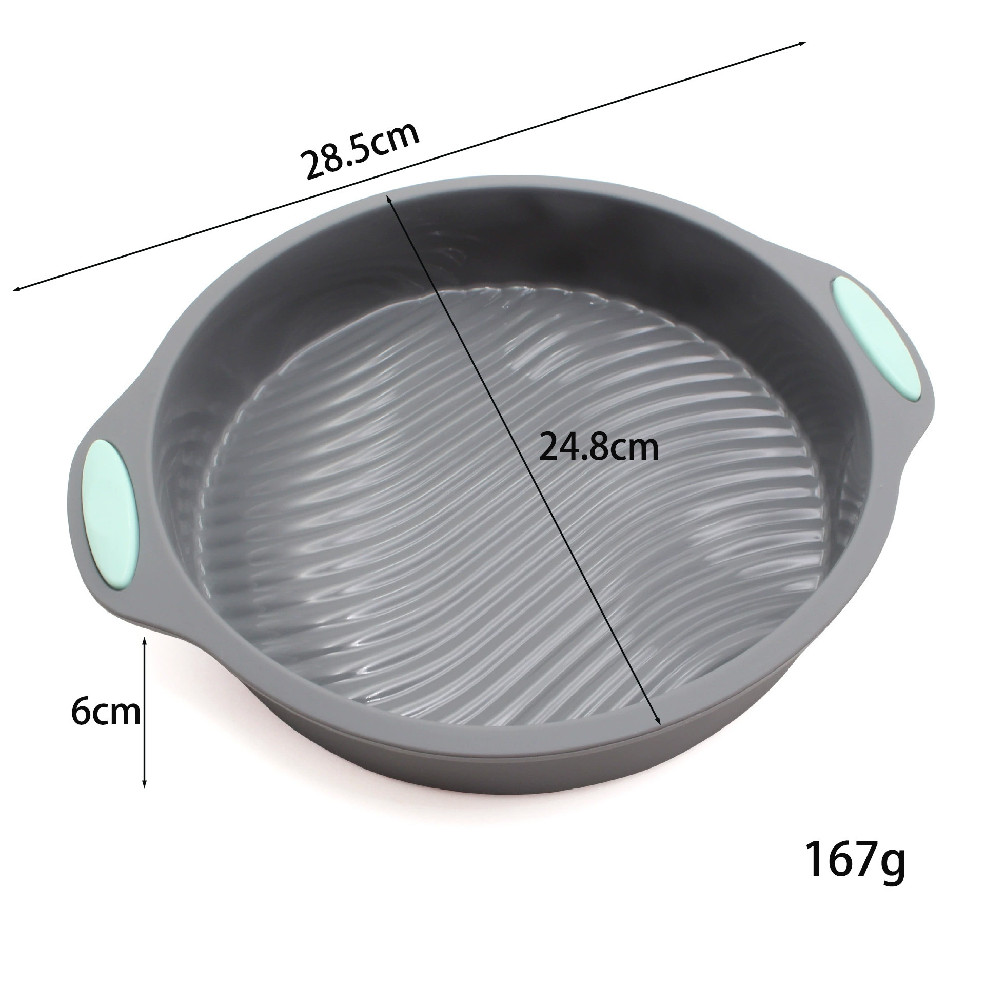 Two-tone Round Silicone Cake Pan with Wavy Bottom