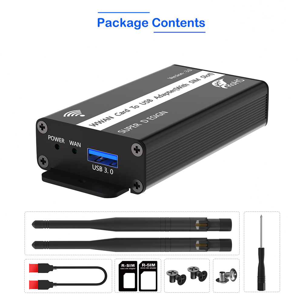 Noir --- Modules M.2 vers adaptateur USB3.0