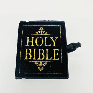Wholesale Leather Cover Holy <strong>Bible</strong> Key Ring English Letter Religious Key Chain <strong>Mini</strong> Holy <strong>Bible</strong> Pendant Keychains for Gift - Product Image 3