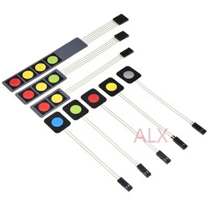 Interruttore a membrana matrice tastiera 1/2/3/4 chiave rosso verde grigio giallo tastiera per Arduino fai da te chiave singola - Product Image 2