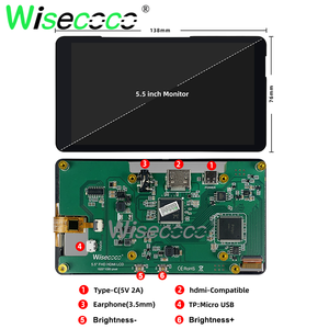 Raspberry Pi Pantalla táctil 5,5 pulgadas 1920x1080 IPS Raspberry PI Monitor Android Linux TV Box Android Todo en un monitor