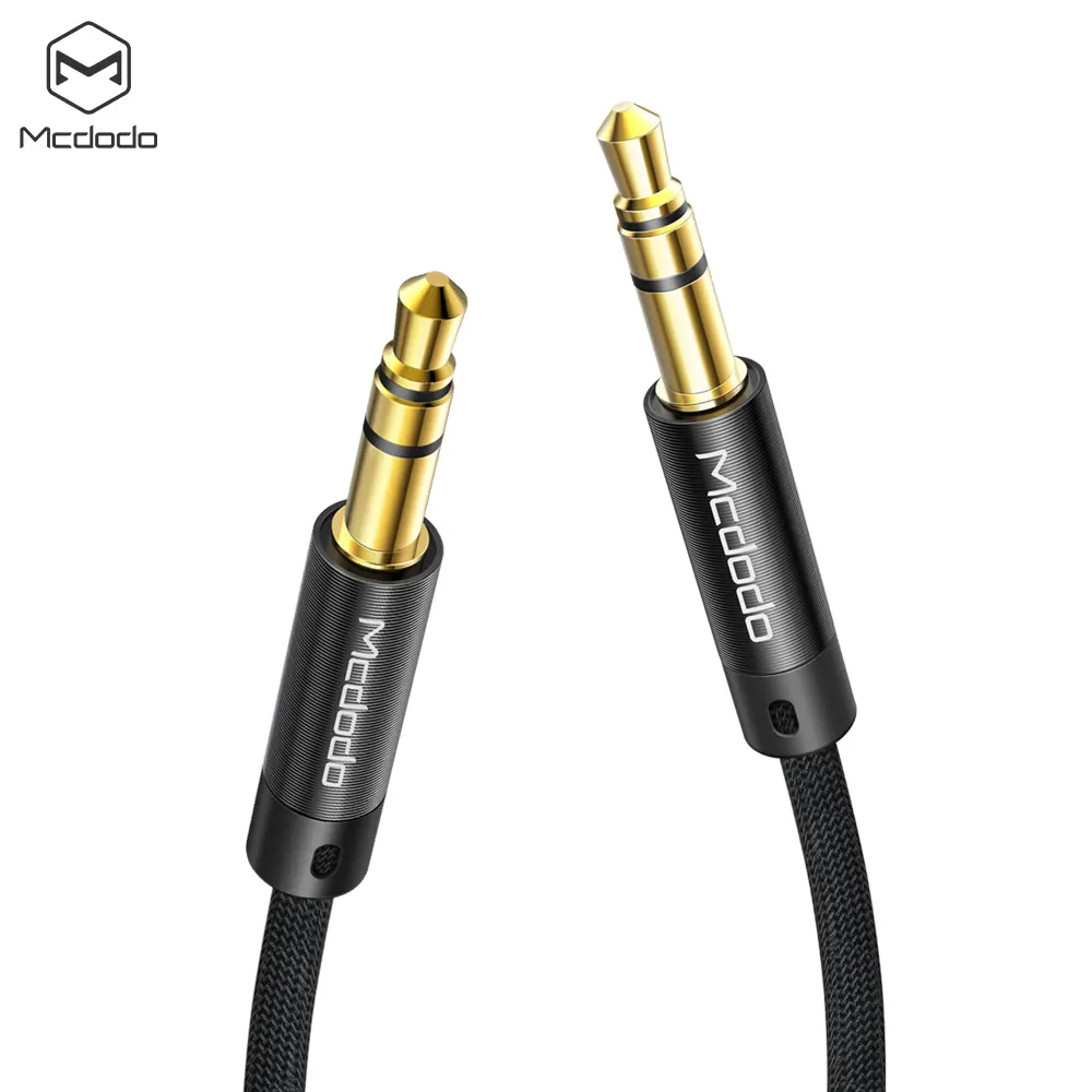 Mcdodo New 1.2m 4ft Nylon Braided 3.5mm Male to Male Aux Audio Cable, Mcdodo Audio Cable for Speaker