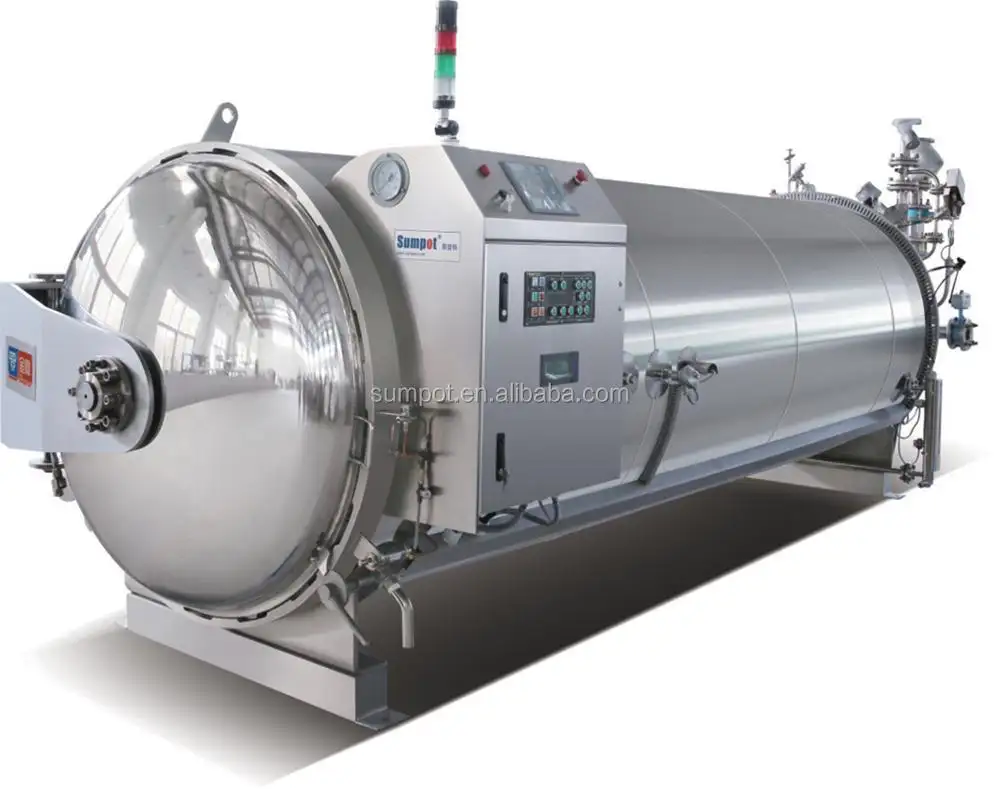 Autoclaves esterilizadores de vapor para alimentos industriales