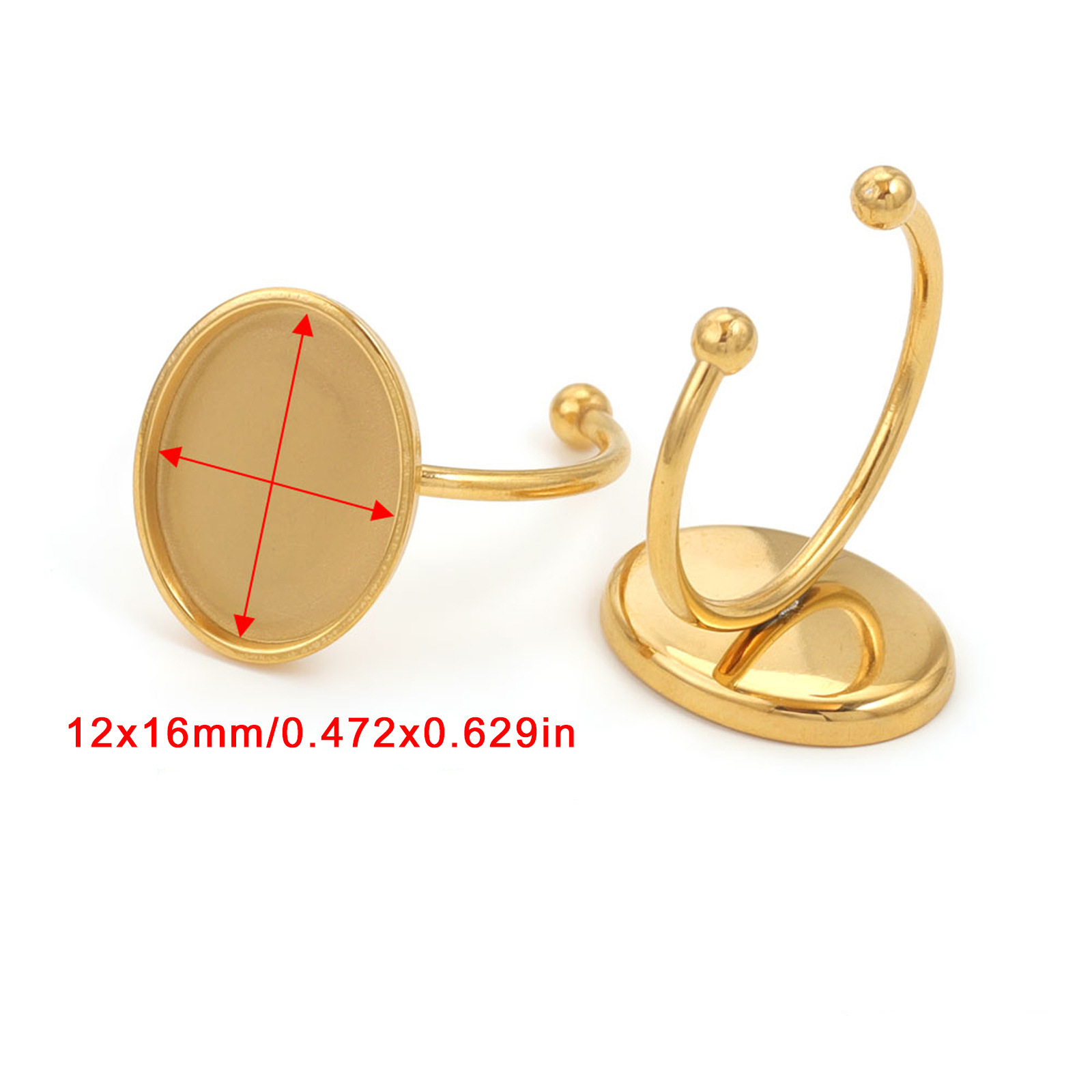 Gold-Oval12 * 16mm