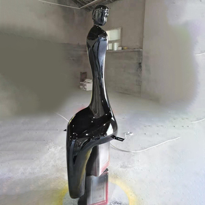 Hiện Đại Màu Đen sợi thủy tinh tượng lớn trong nhà ngoài trời trang trí con người-hình thức nghệ thuật điêu khắc hiện đại nghệ thuật thủ công - Product Image 3