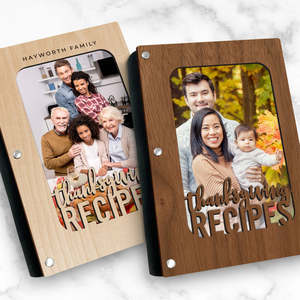 Custom Cover Wood Recipe <strong>Printing</strong> Note Book Blank Card Holder Binder <strong>Notebook</strong> to Write in Your <strong>Own</strong> for Cake Recipes - Product Image 2