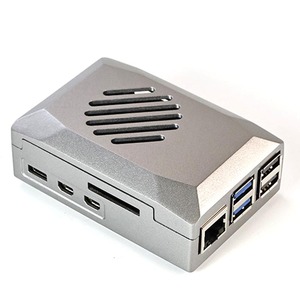 Silver Color <strong>Raspberry</strong> <strong>Pi</strong> 5 <strong>Case</strong> with Cooling Fan - Product Image 4