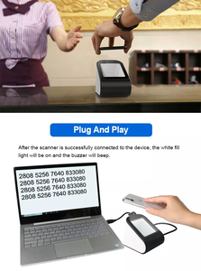 Caja de escaneo de código de barras 2D de pago móvil DYscan, sistema POS de código QR, escáner de código de barras tipo USB de escritorio - Product Image 3