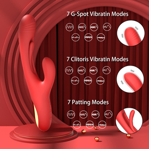 Leistungs starke Flapping Patting Kitzler Stimulator Kaninchen Vibratoren G-Punkt Adult Sexspielzeug Weibliche Masturbation Massage gerät für Frauen Paare - Product Image 2