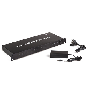 VCOM 1 entrada 16 salida 1080p 3D HDMI Splitter 19 "1U con adaptador de corriente 1 ordenador 16 selector de monitor